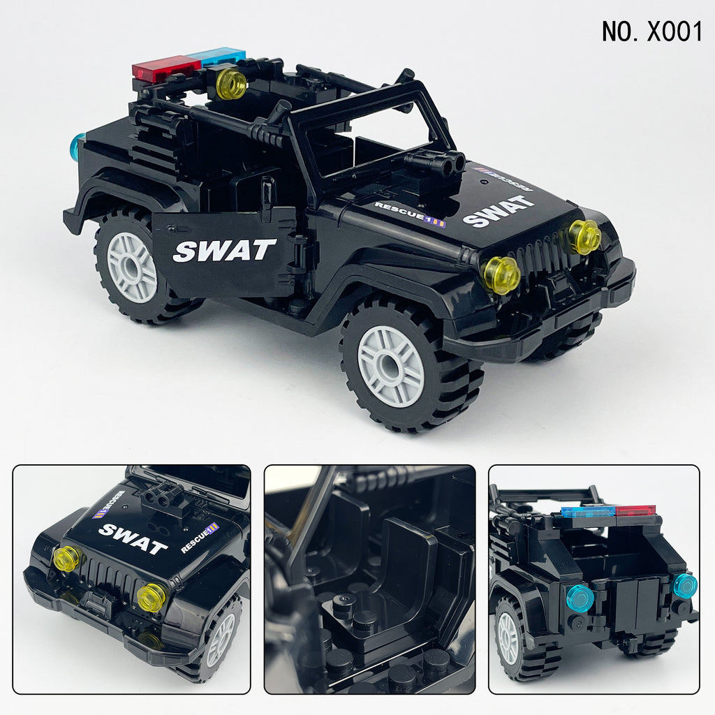 SWAT Team Special Forces 12 Custom Minifigures + Jeep - E1