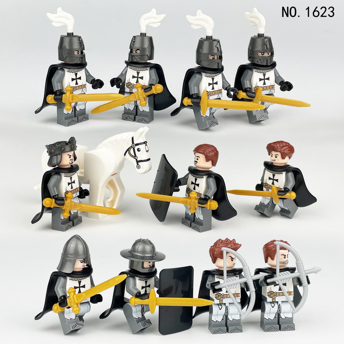 Medieval Knights and Soldiers Lot 12pcs - 1623