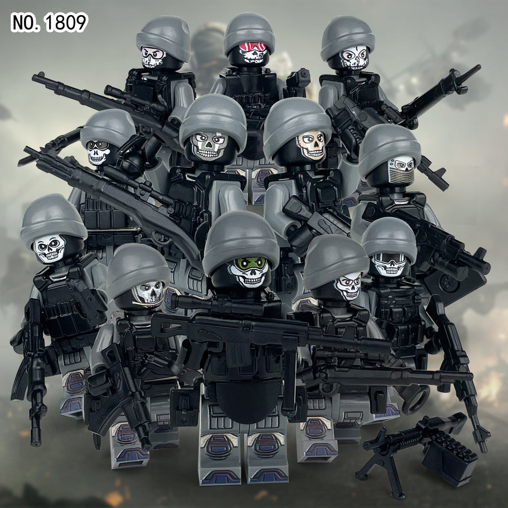 Ghost Team Special Forces 12 Custom Minifigures + Accessories - 1809