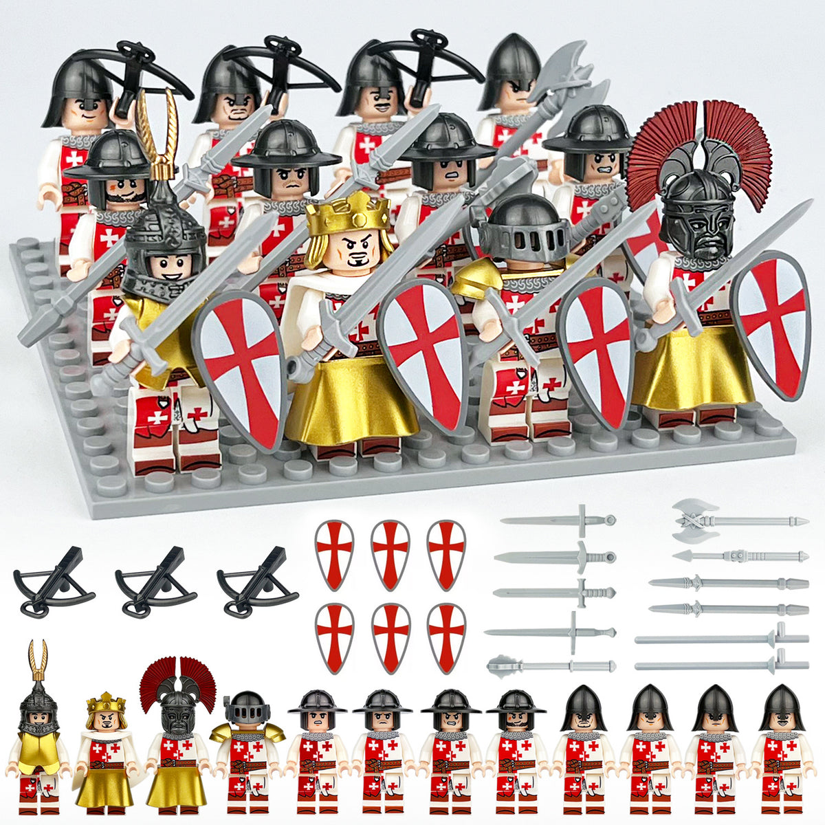 Medieval Knights and Soldiers Lot 12pcs - M8154