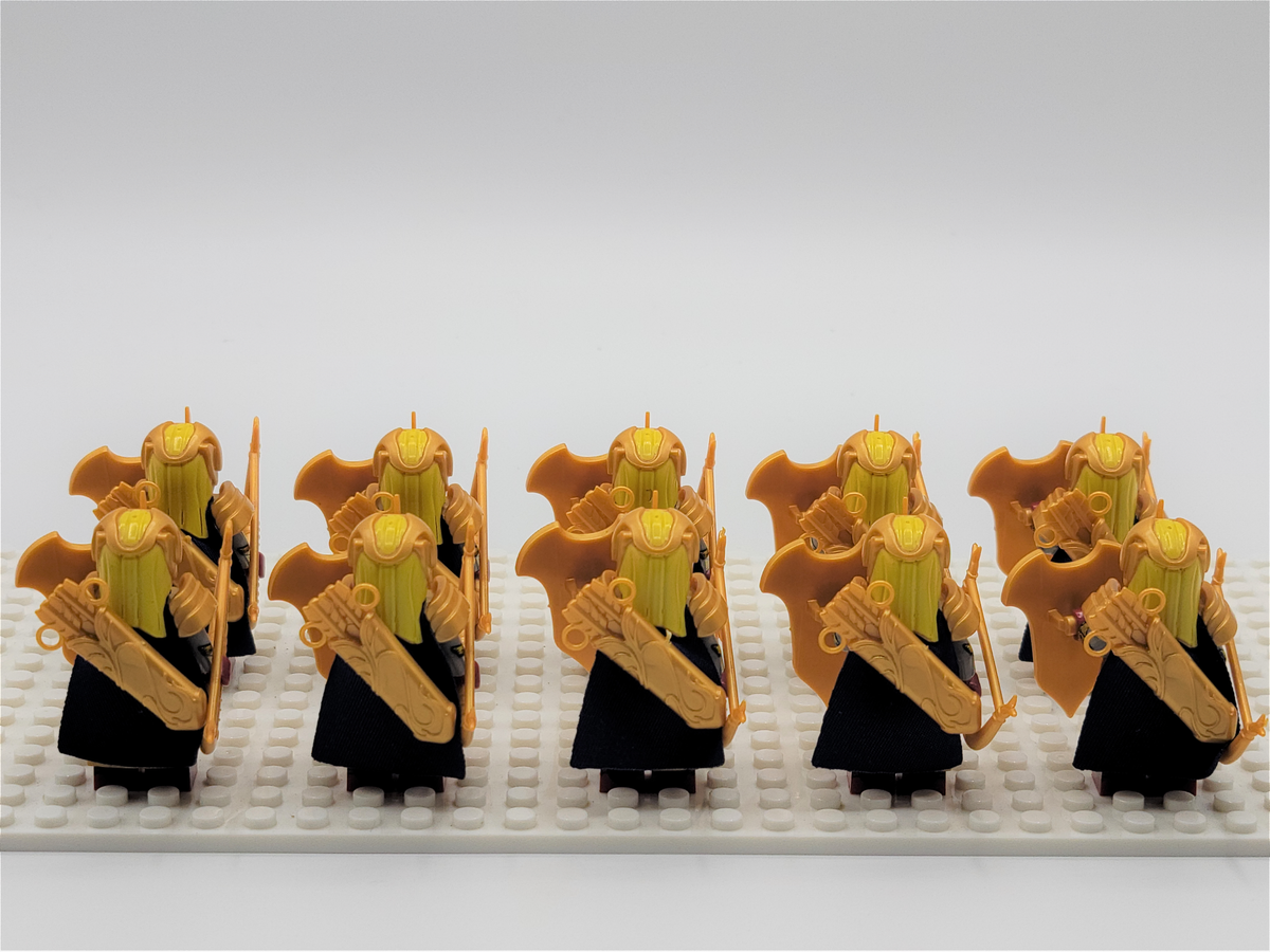 LOTR Mirkwood Elves Light Bow Infantry Army 10 Minifigures Set