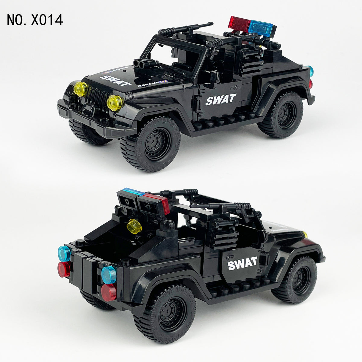 SWAT Team Special Forces 12 Custom Minifigures + Jeep - A-51