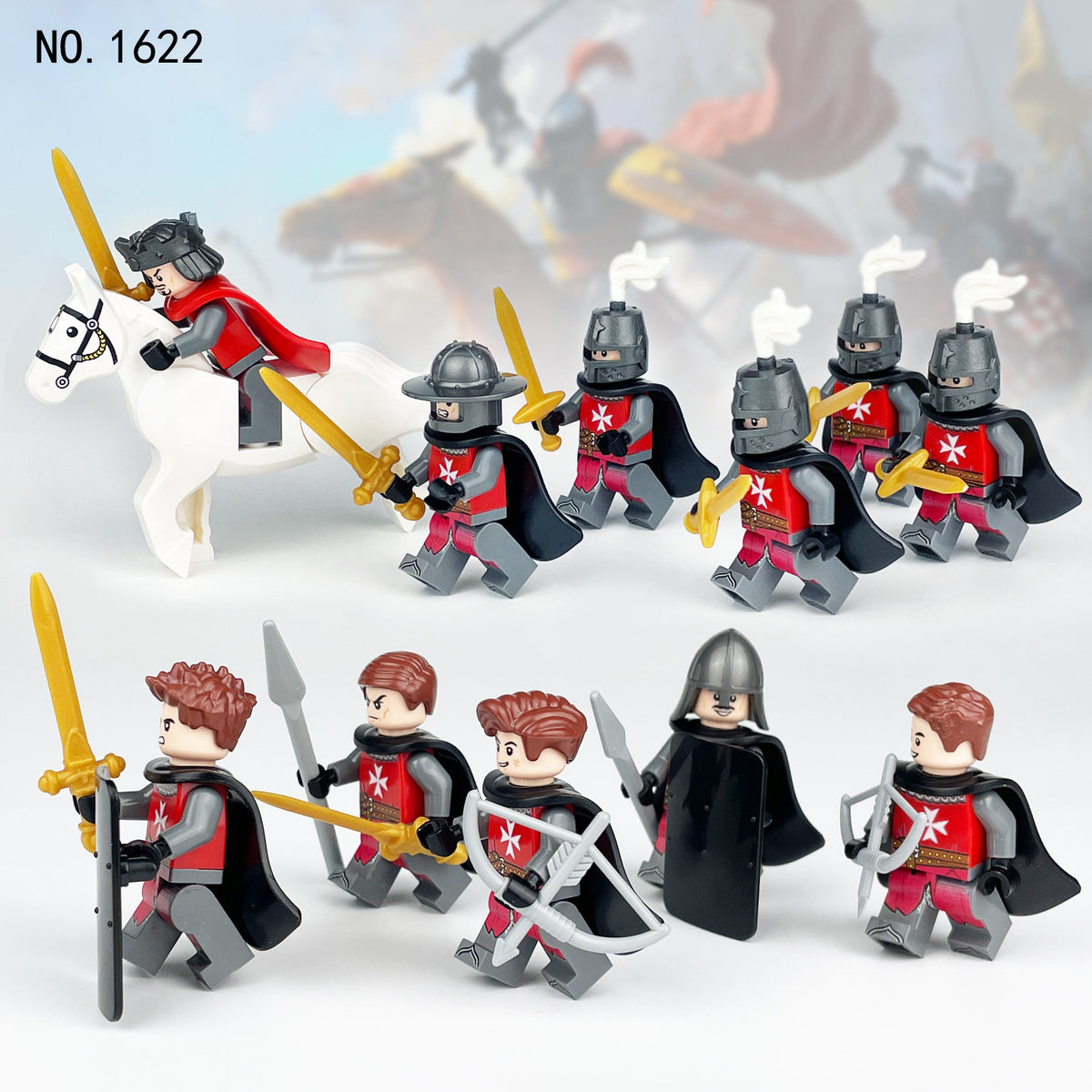 Medieval Knights and Soldiers Lot 12pcs - 1622