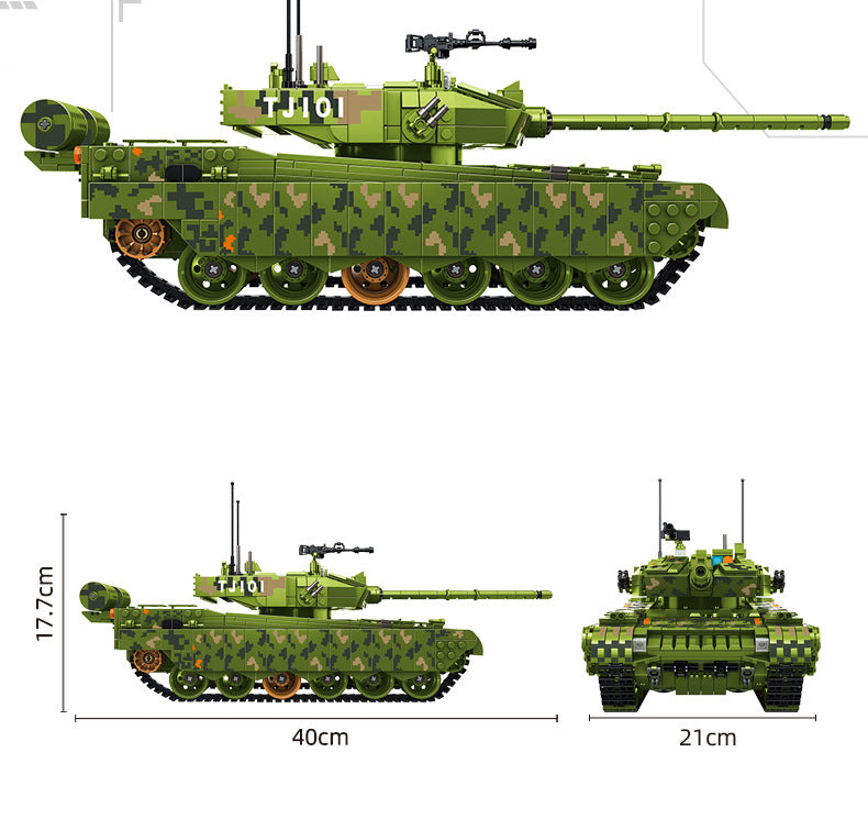 Type99 Main Battle Tank Military Army Building Block Set 1600pcs