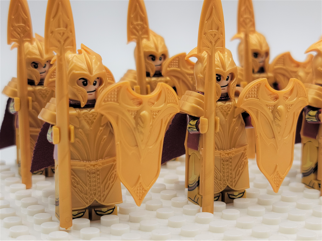 LOTR Mirkwood Elves Heavy Spear Infantry Army 10 Minifigures Set