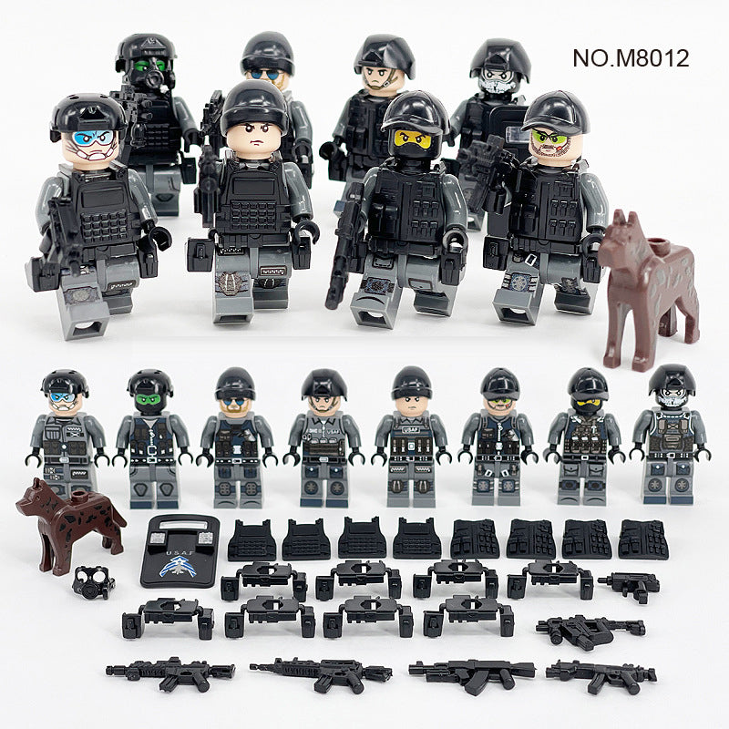 USAF Team Special Forces 8 Custom Minifigures + Container Box Display - H9