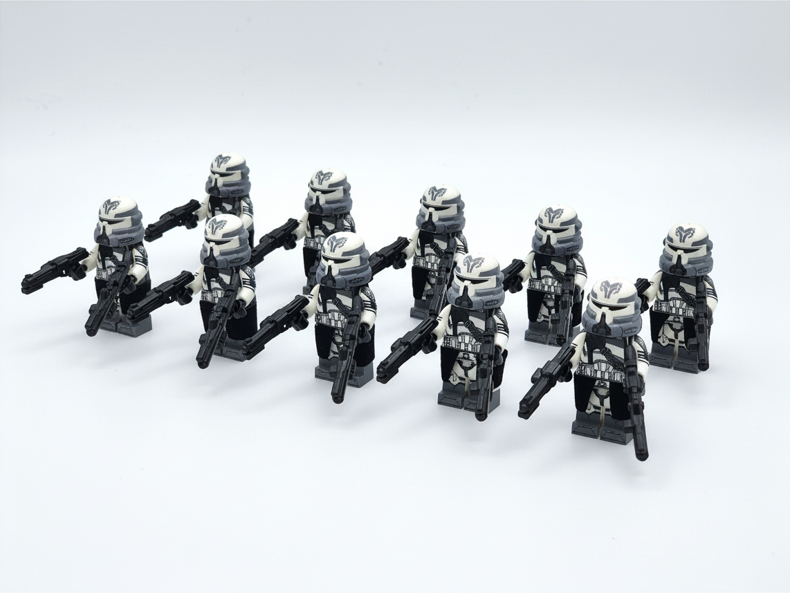 Star Wars Phase 2 Wolfpack Airborne Clone Troopers Paratroopers Custom Minifigures