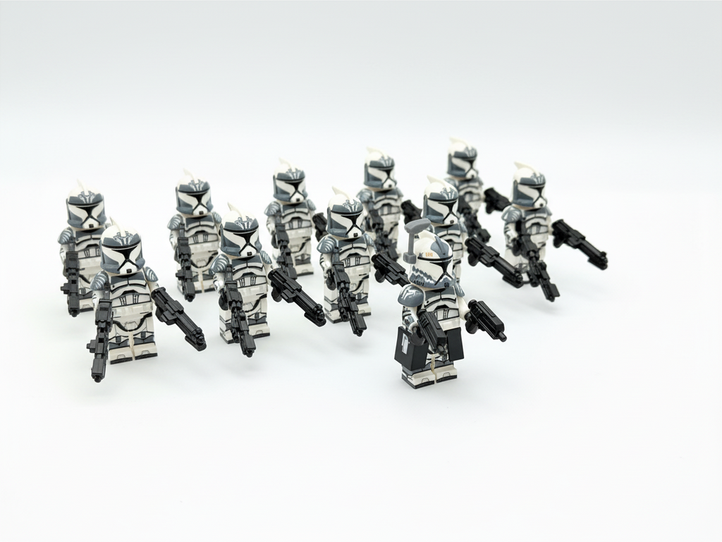 Star Wars Phase 1 Wolfpack Commander Wolffe Clone Troopers Minifigures Set