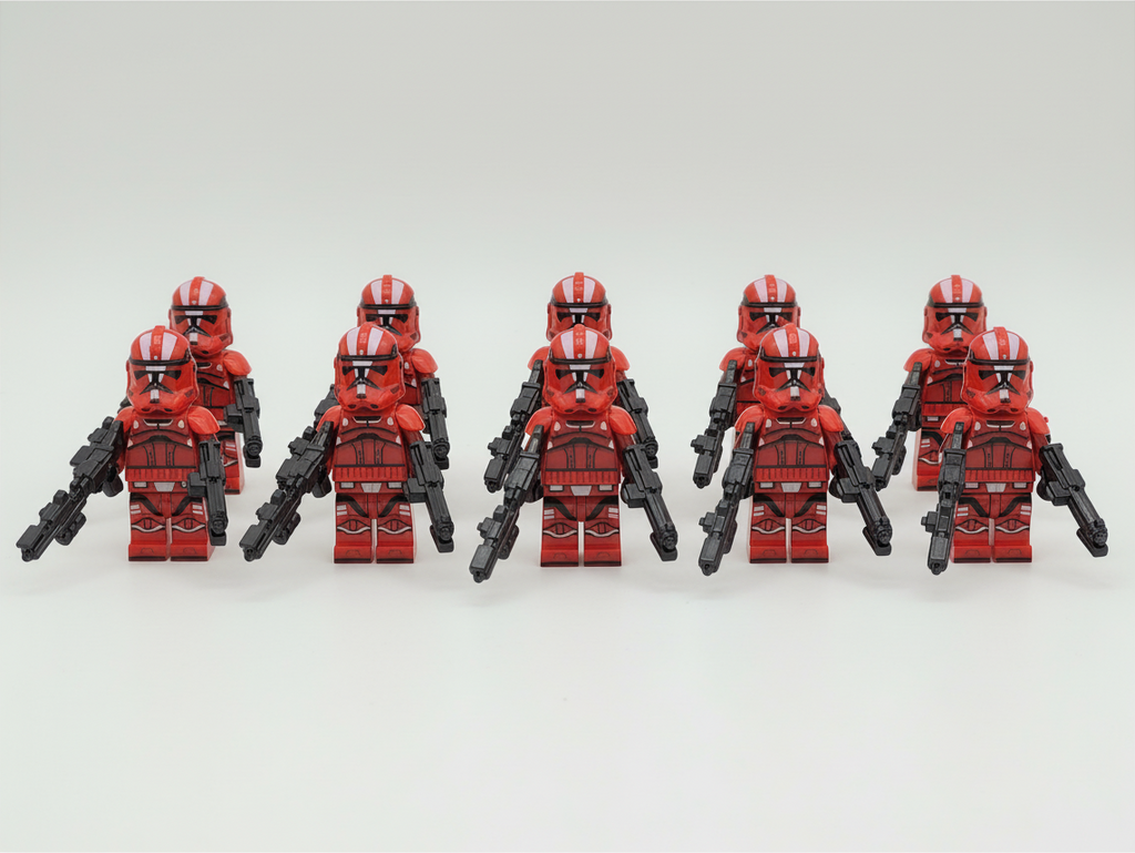 Star Wars Red Mist Armored Clones x10 Minifigures Set