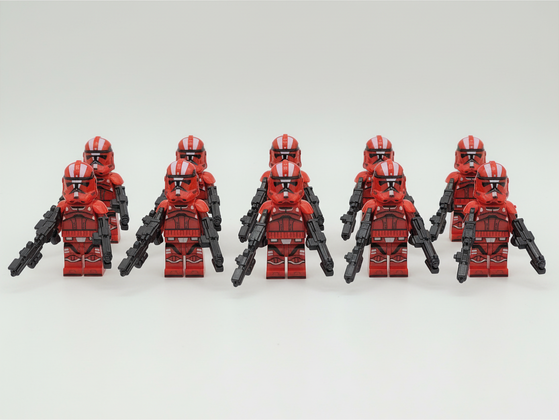 Star Wars Red Mist Armored Clones x10 Minifigures Set