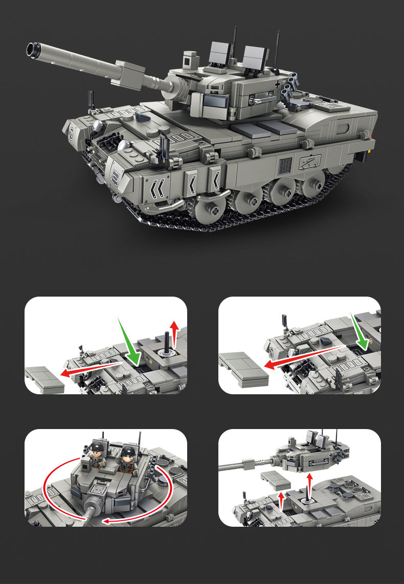 German Leopard Tank Military Army Building Block Set RC 1122pcs