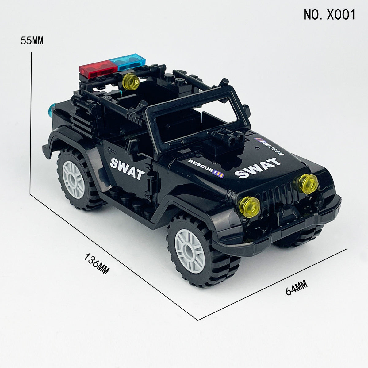 SWAT Team Special Forces 12 Custom Minifigures + Jeep - E1