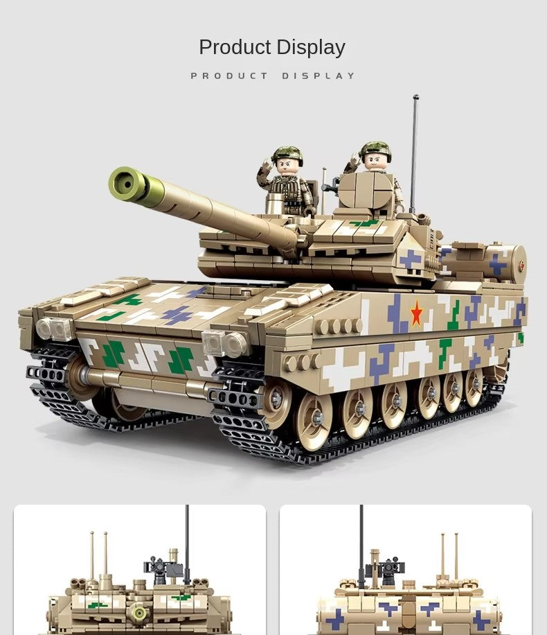 Type 15 Light Tank Military Army Building Block Set 1424pcs