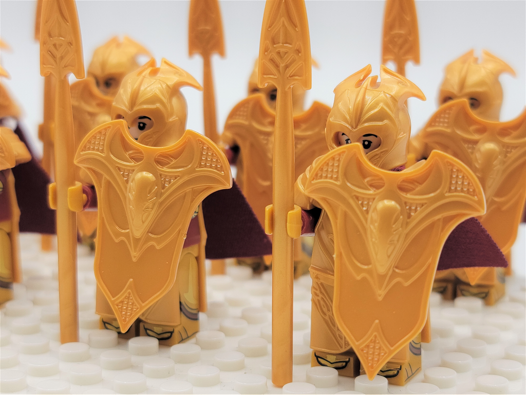 LOTR Mirkwood Elves Heavy Spear Infantry Army 10 Minifigures Set