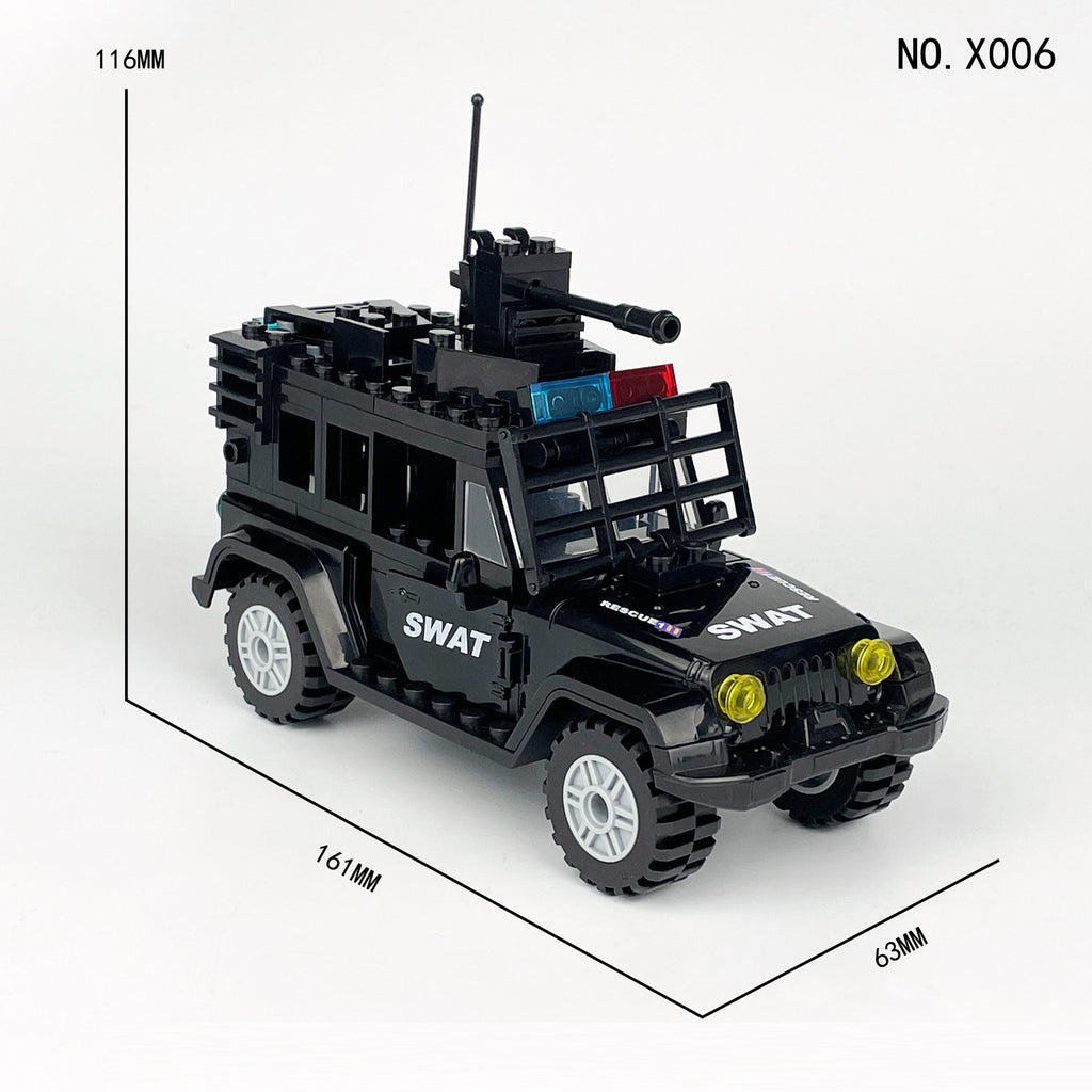 SWAT Team Special Forces 12 Custom Minifigures + Jeep - E12