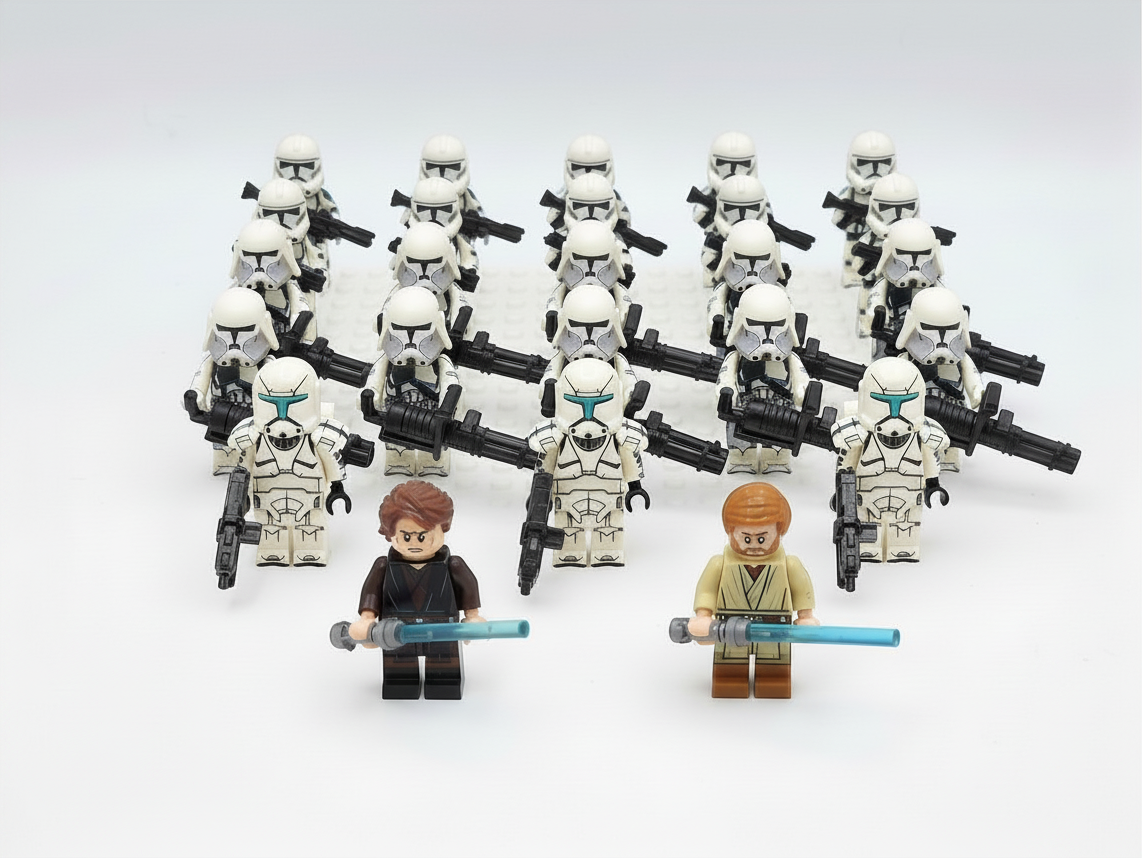 Star Wars Obi Wan Anakin Phase 2 Army Custom Minifigures Set 25pcs
