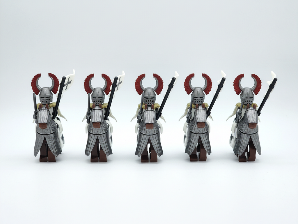 Mounted Teutonic Knights Armored Warhorse Set 10pcs XH