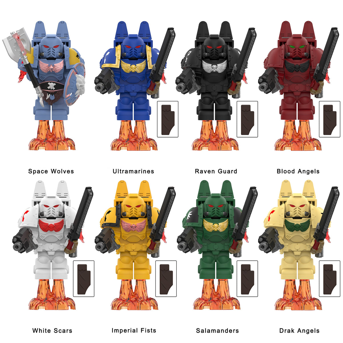 Warhammer 40K Space Marines Assortment Minifigures DY