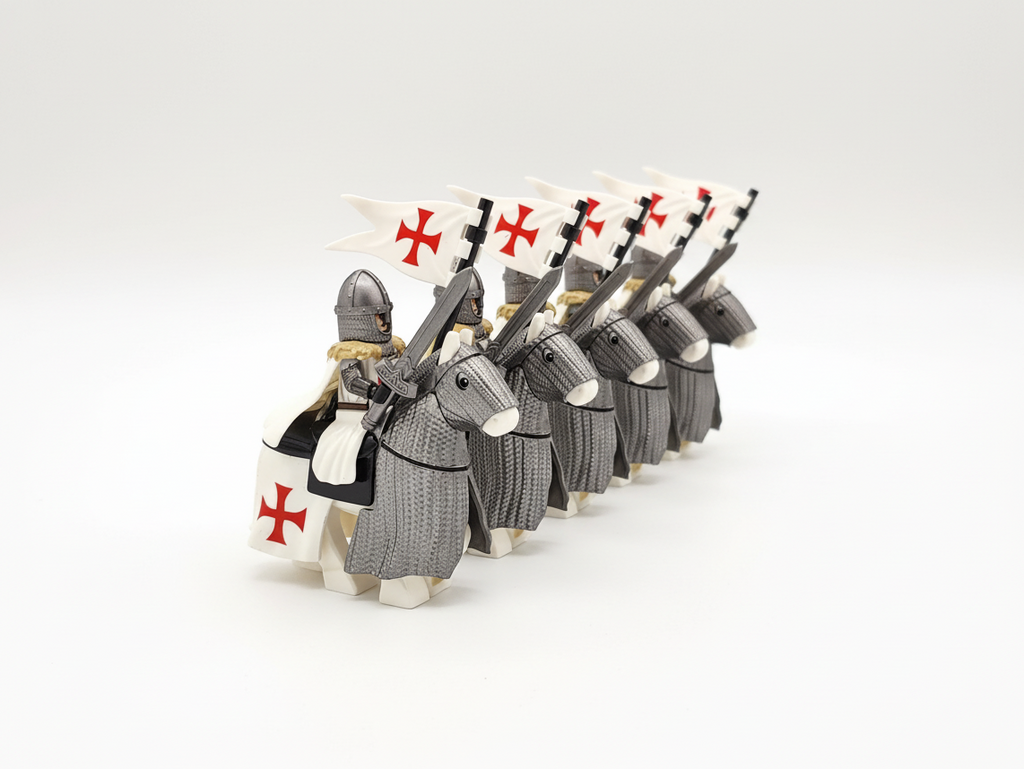 Mounted Knight Templars Armored Warhorse Set 10pcs XH