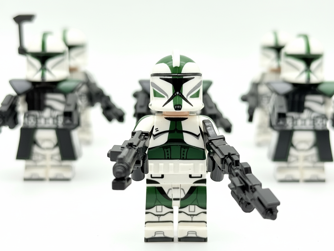 Star Wars Phase 1 41st Scout Commander Gree Clone Troopers ARC Minifigures Set
