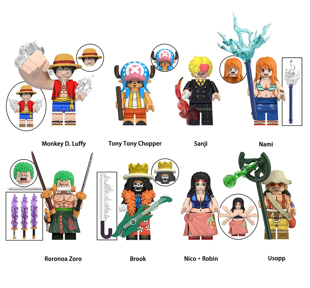 One Piece Manga Custom Minifigures Set WM