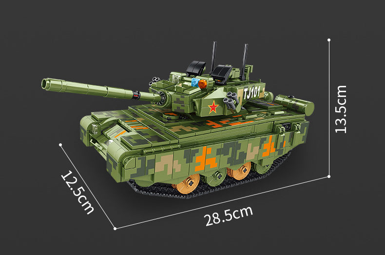 Type 99 Main Battle Tank Military Army Building Block Set RC 1105pcs