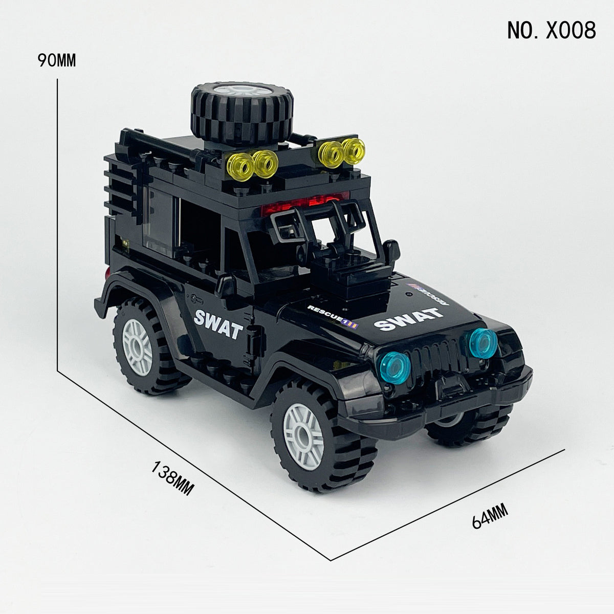SWAT Team Special Forces 12 Custom Minifigures + Jeep - L42