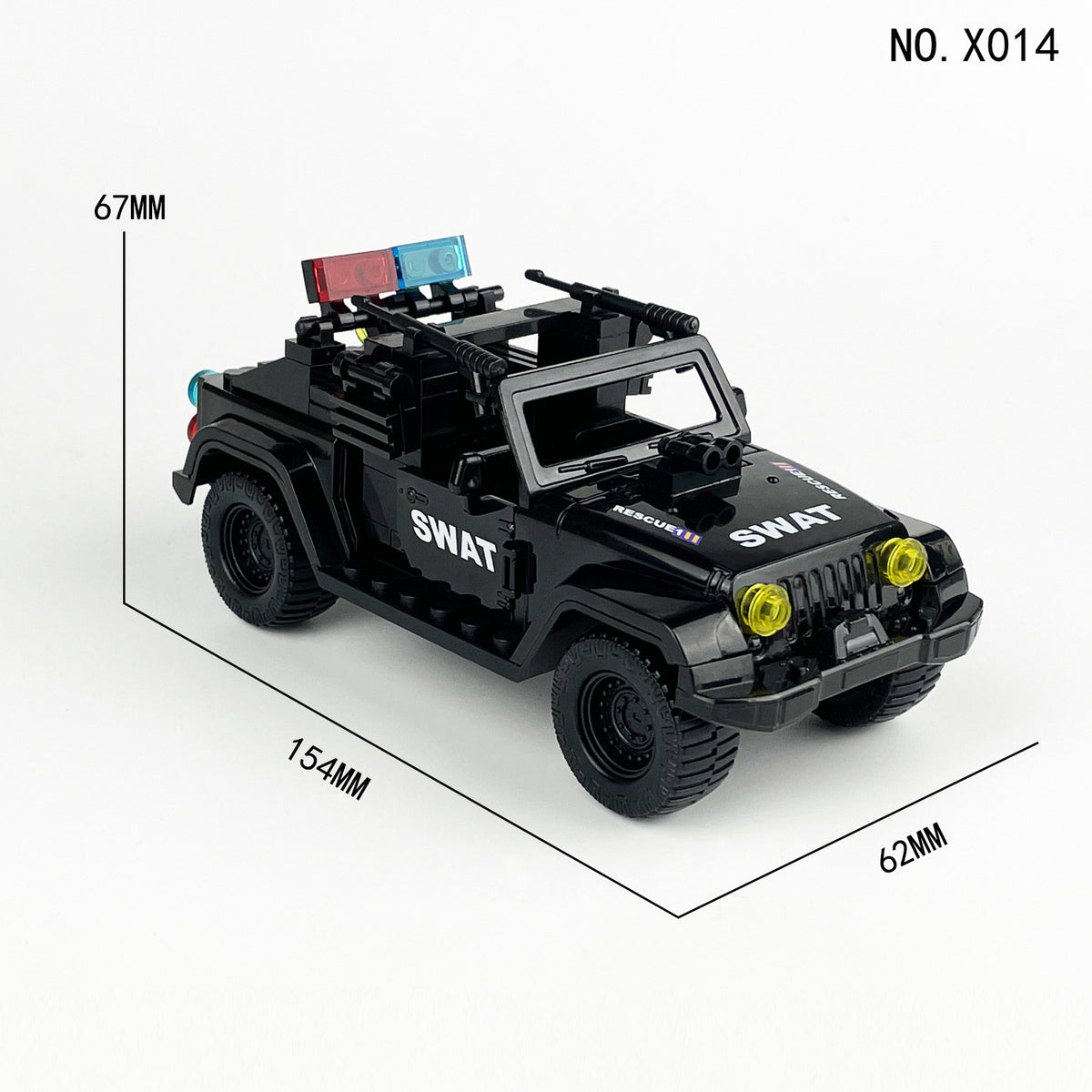 SWAT Team Special Forces 12 Custom Minifigures + Jeep - A-51