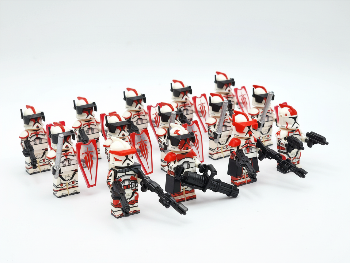 Star Wars Phase 1 Coruscant Guards Clone Trooper Riot Squad Set 14pcs Minifigures Set