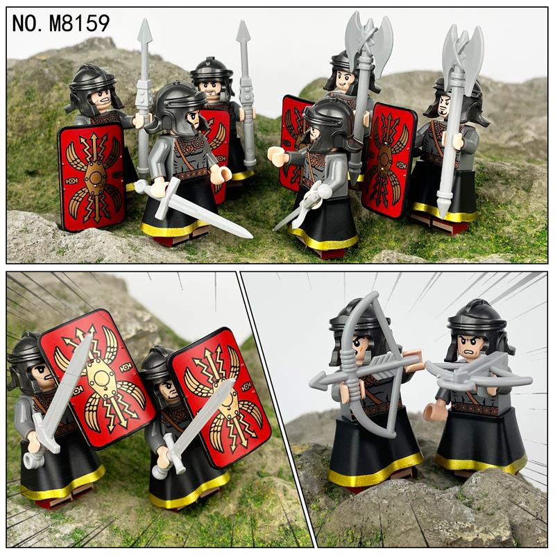 Medieval Roman Soldiers Army Custom 12 Minifigures Set 8159