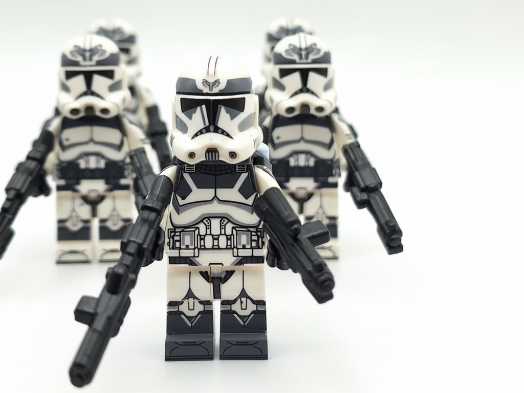 Star Wars 104th Phase 2 Wolfpack Commander Wolffe Clone Troopers 14pcs Minifigures Set