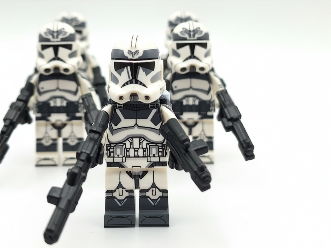 Star Wars 104th Phase 2 Wolfpack Commander Wolffe Clone Troopers 14pcs Minifigures Set