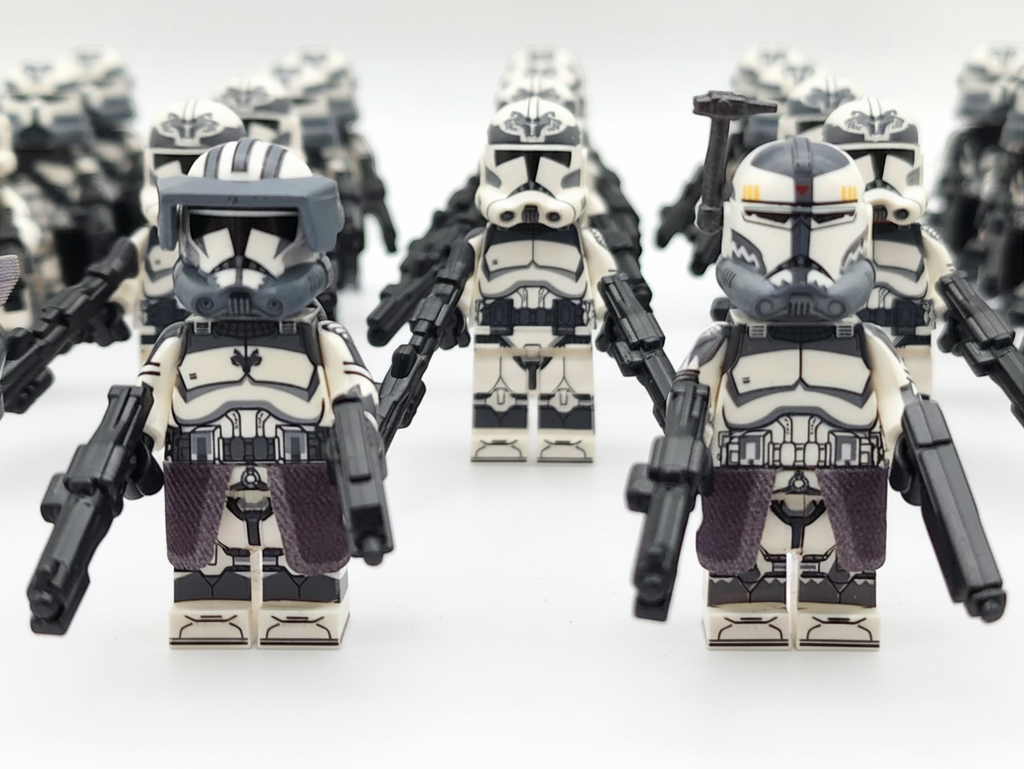 Star Wars 104th Phase 2 Wolfpack Commander Wolffe Clone Troopers 24pcs Minifigures Set
