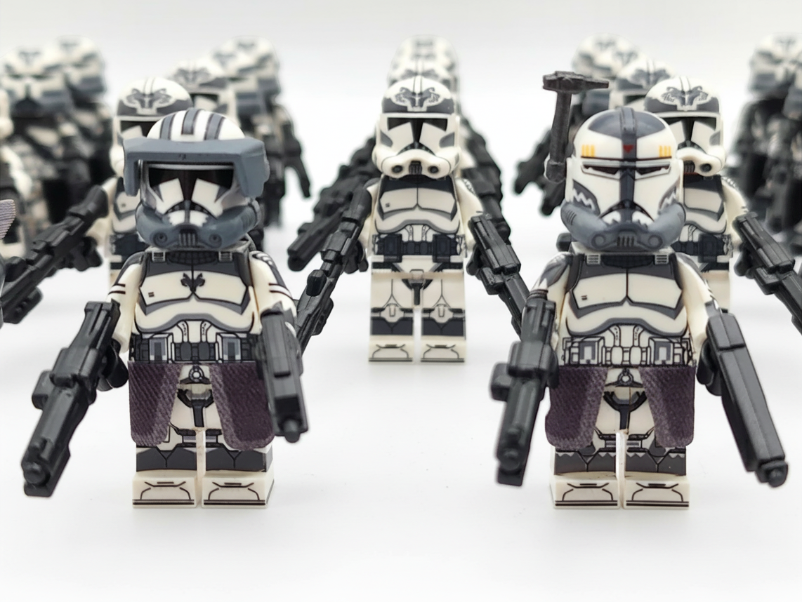 Star Wars 104th Phase 2 Wolfpack Commander Wolffe Clone Troopers 24pcs Minifigures Set