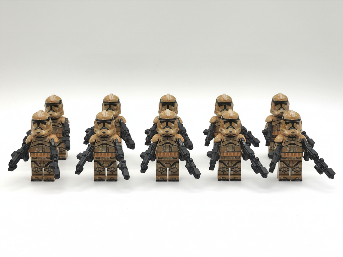 Star Wars Geonosis Custom Clones Troopers x10 Minifigures Set