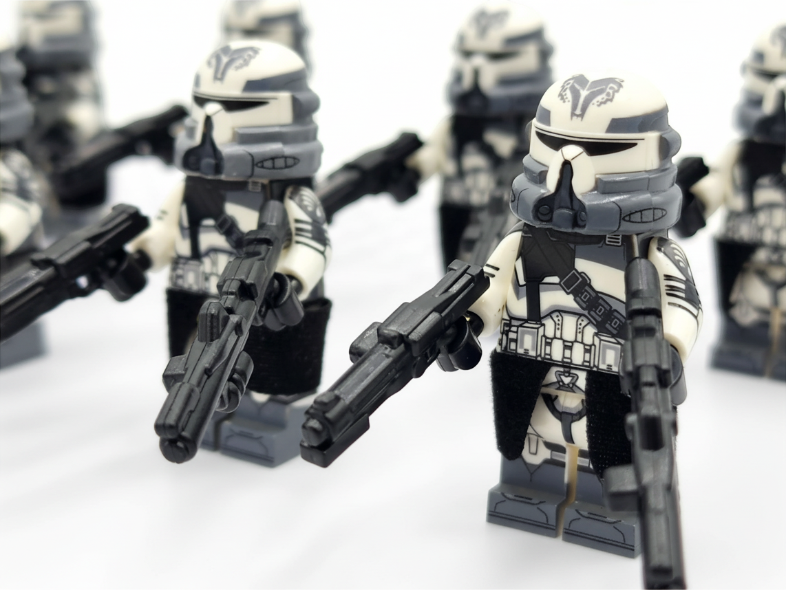 Star Wars 104th Phase 2 Wolfpack Commander Wolffe Clone Troopers 24pcs Minifigures Set