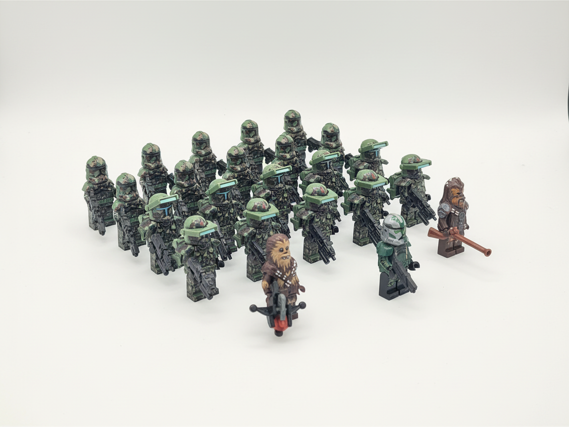 Star Wars Kashyyyk Custom Army Set Clone Commandos Troopers Gree Chewie 23pcs