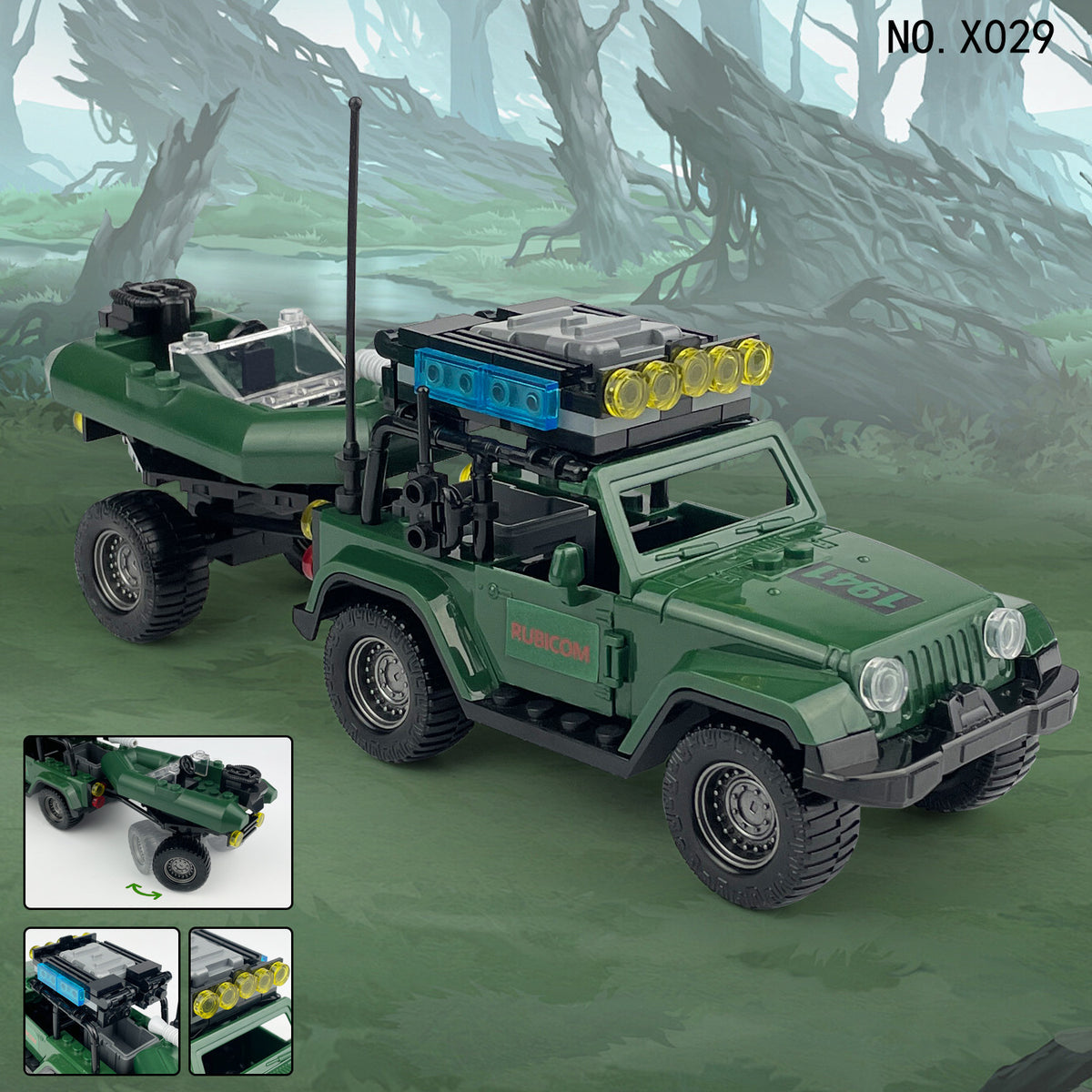 Army  Special Forces 12 Custom Minifigures + Jeep - L44