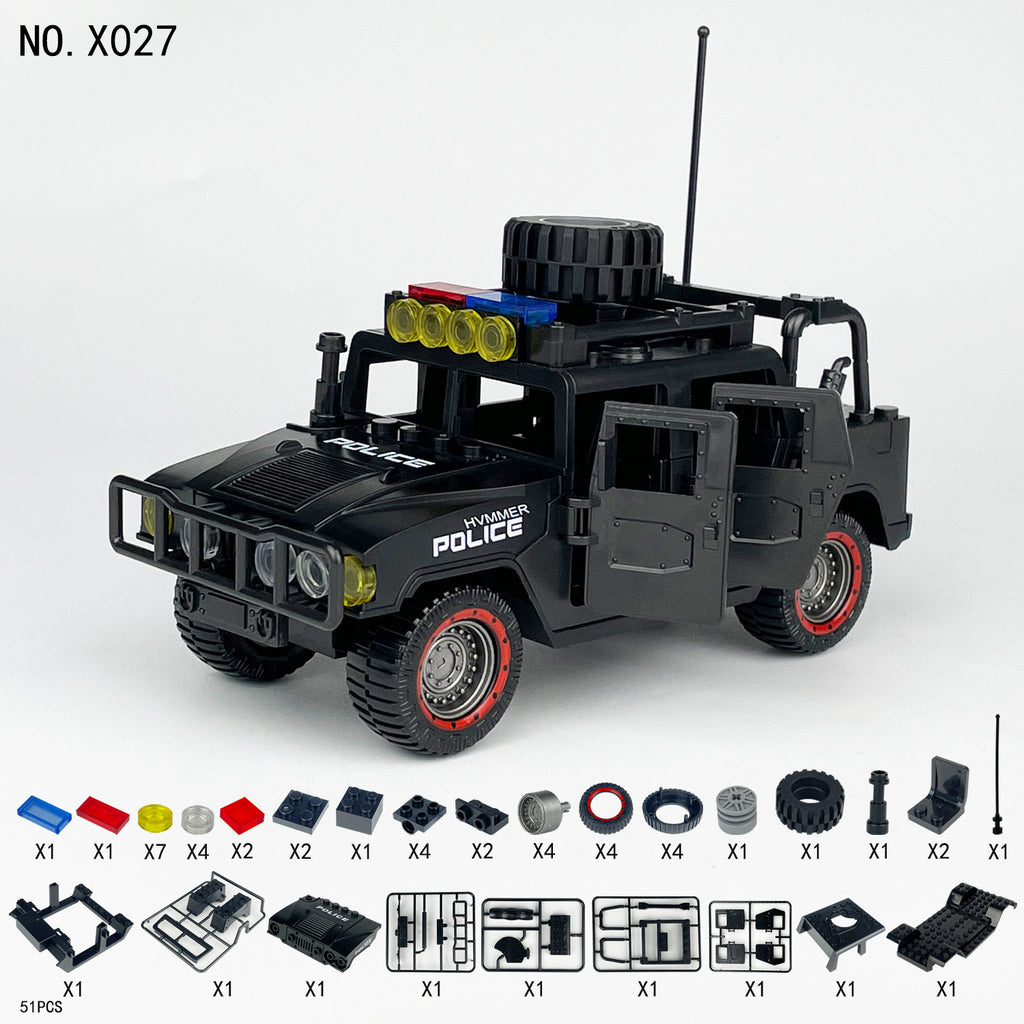 SWAT Team Special Forces 24 Custom Minifigures + Humvee - E22