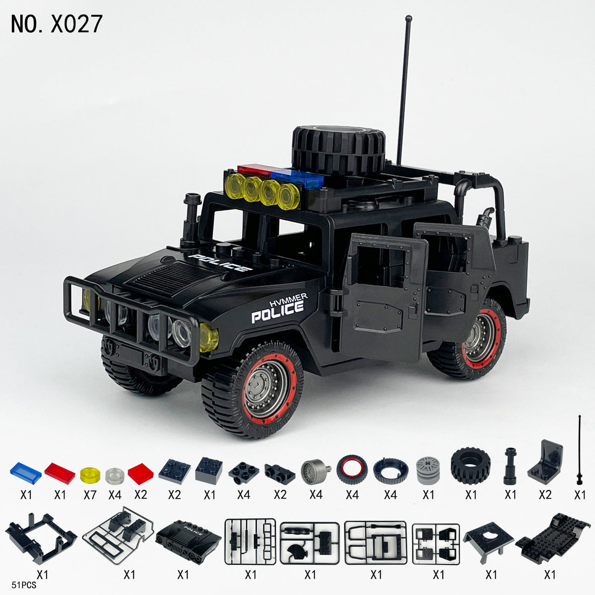 SWAT Team Special Forces 24 Custom Minifigures + Humvee - E22