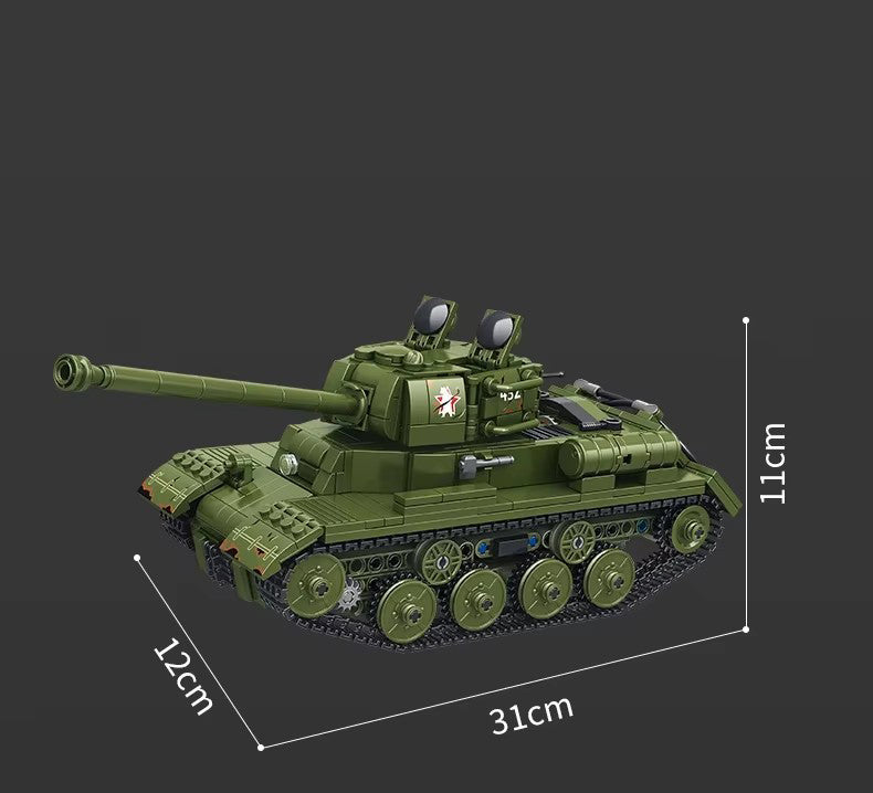 STALIN II JS-2 Heavy Tank Military Army Building Block Set RC 928pcs