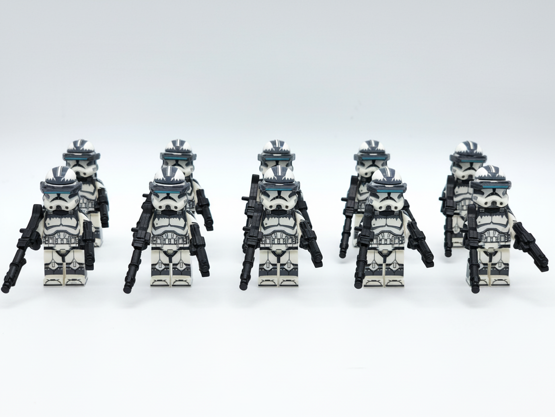 Star Wars 104th Wolfpack Clone Trooper Sergeants Custom Minifigures Set WM