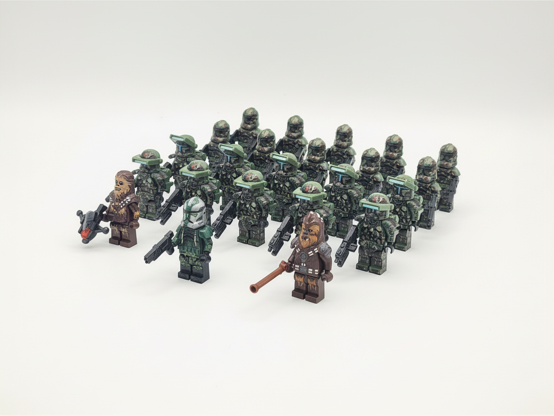 Star Wars Kashyyyk Custom Army Set Clone Commandos Troopers Gree Chewie 23pcs
