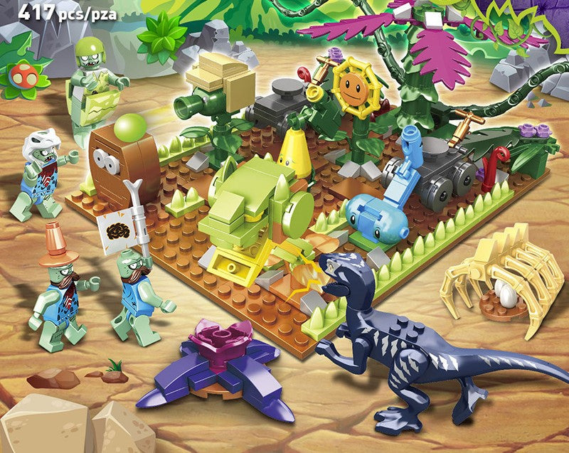 Plants vs Zombies Raptor Invasion 417pcs Custom Building Block Set 90072