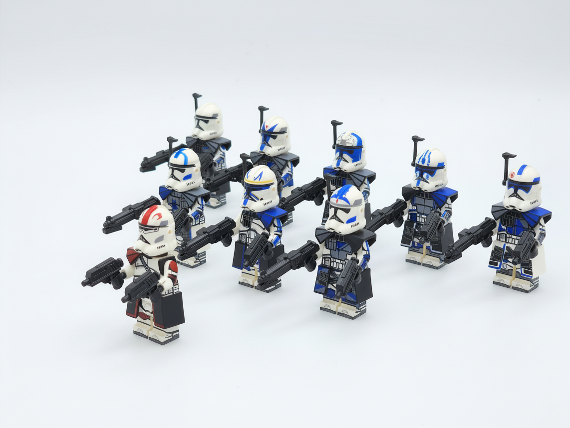 Star Wars Phase 1.5 Captain Fordo with 501st ARC Troopers Custom 9 Minifigures Sets