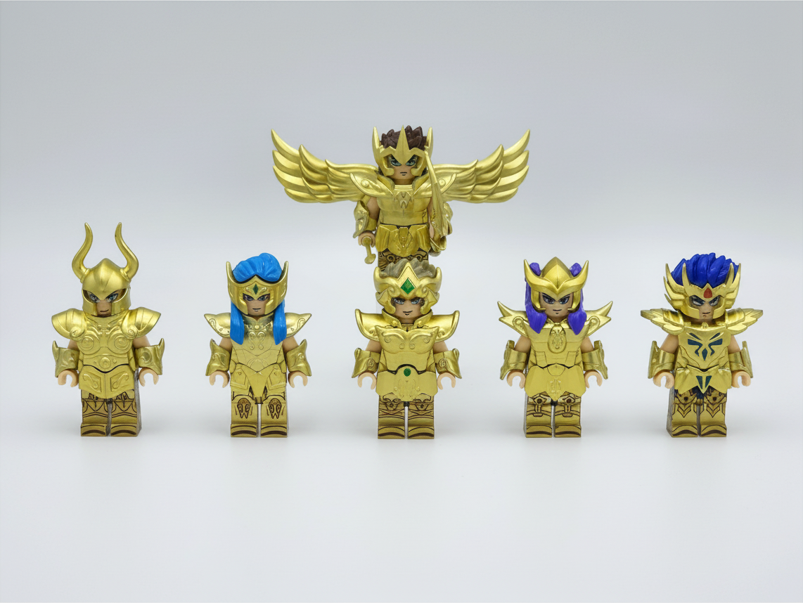 Saint Seiya Gold Saints Custom Anime Minifigures 6pcs Set 1