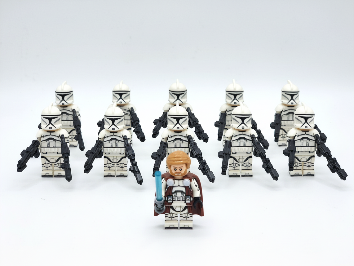 Star Wars Clone Commander Obi-Wan Phase 1 Clone Troopers 11 Minifigures Set