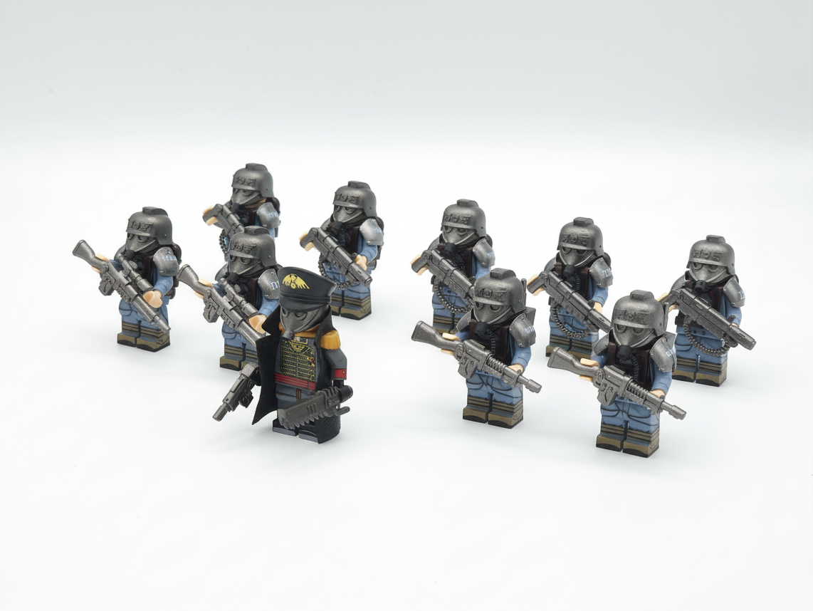 Warhammer 40K Death Korps of Krieg Instructor, Sniper, Signal Corps and Weapon Specialists 10 Minifigures Set