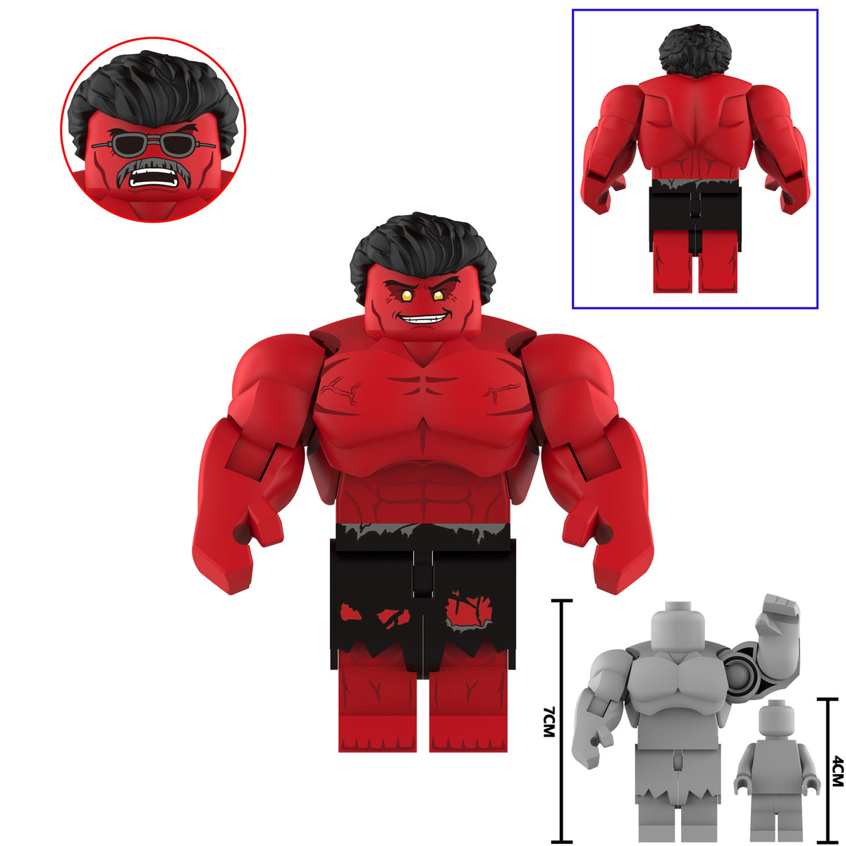 Marvel Super Heroes Custom Hulk Big Minifigures AF