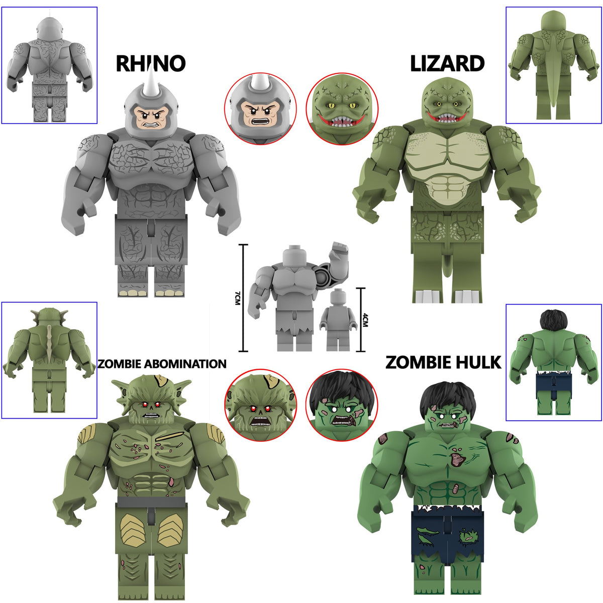 Marvel Super Heroes Custom Hulk Big Minifigures AF 3